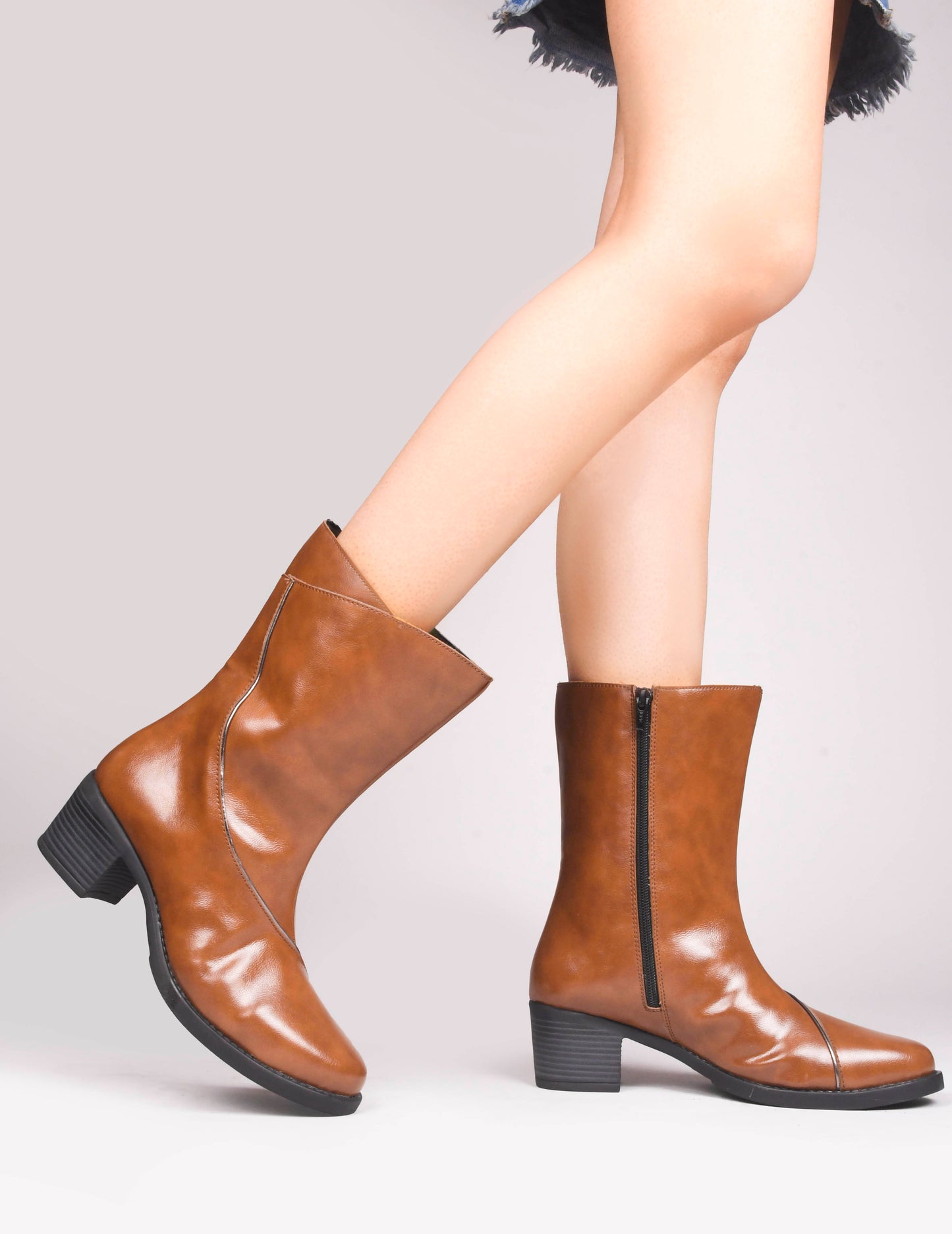 Women Tan Casual Boots