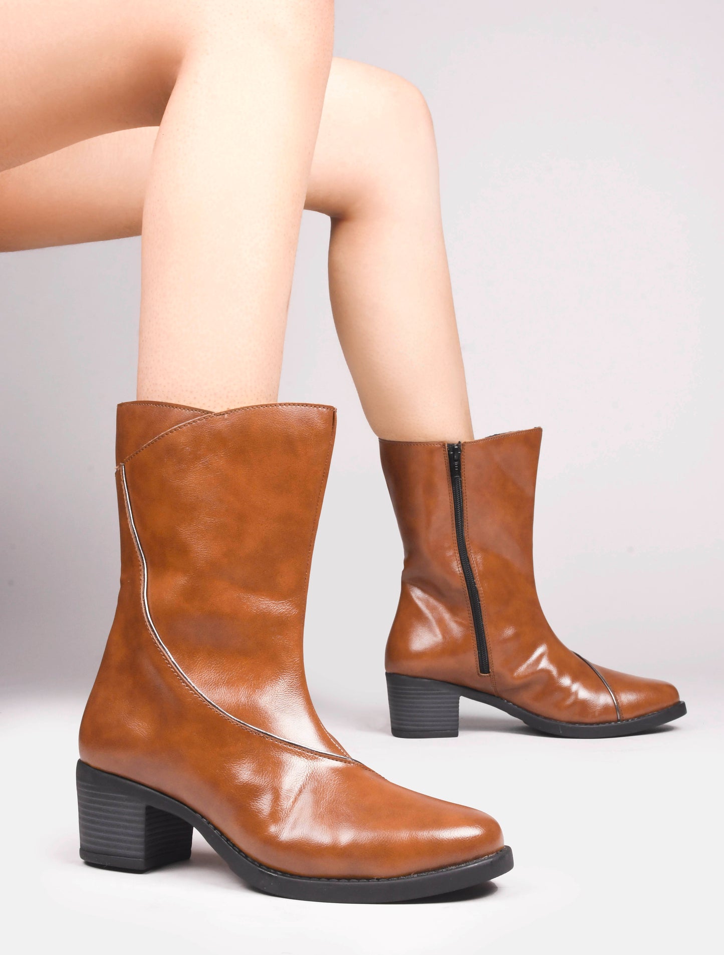 Women Tan Casual Boots