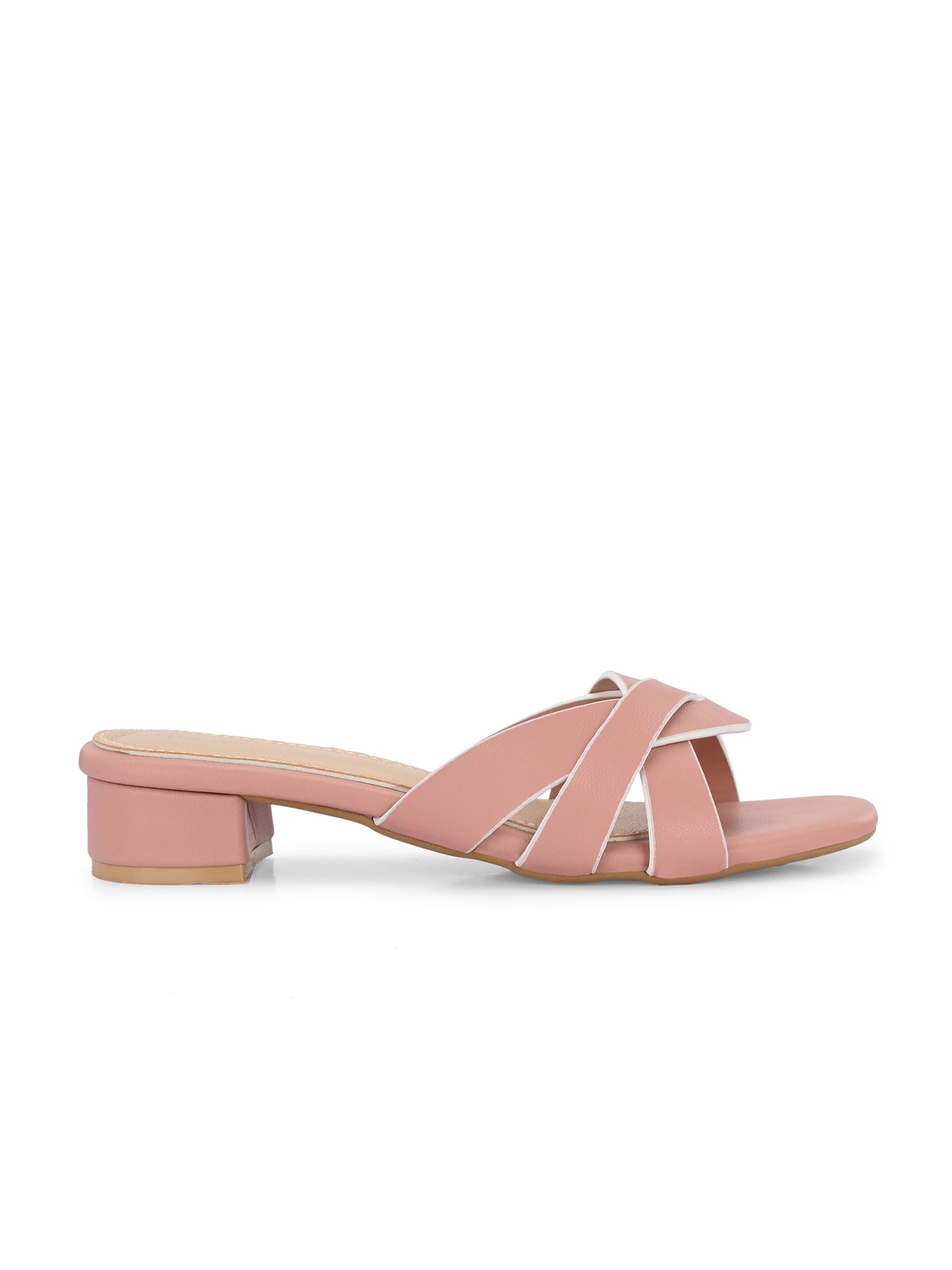 Women Peach Casual Heels Sandals