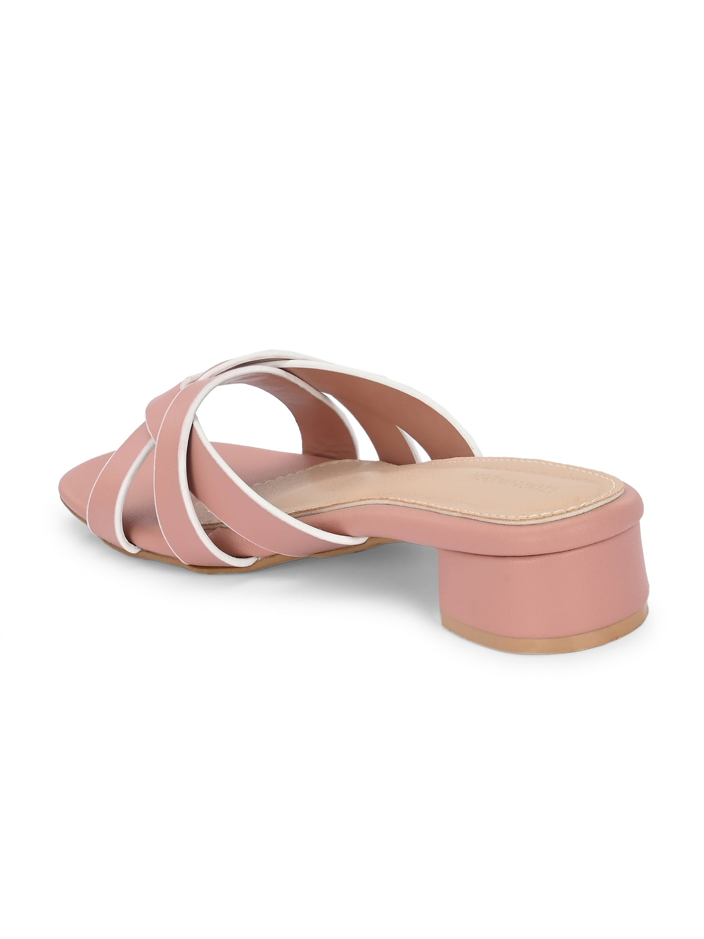 Women Peach Casual Heels Sandals