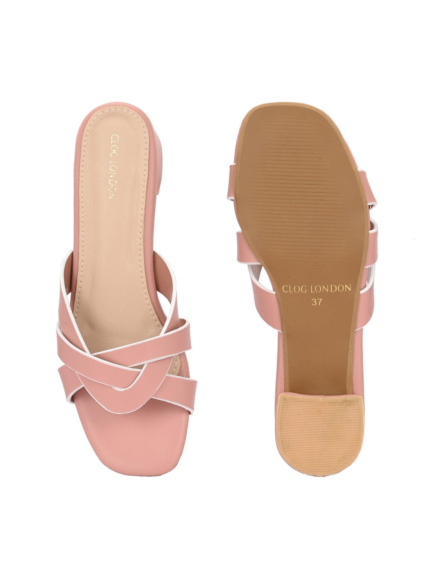 Women Peach Casual Heels Sandals