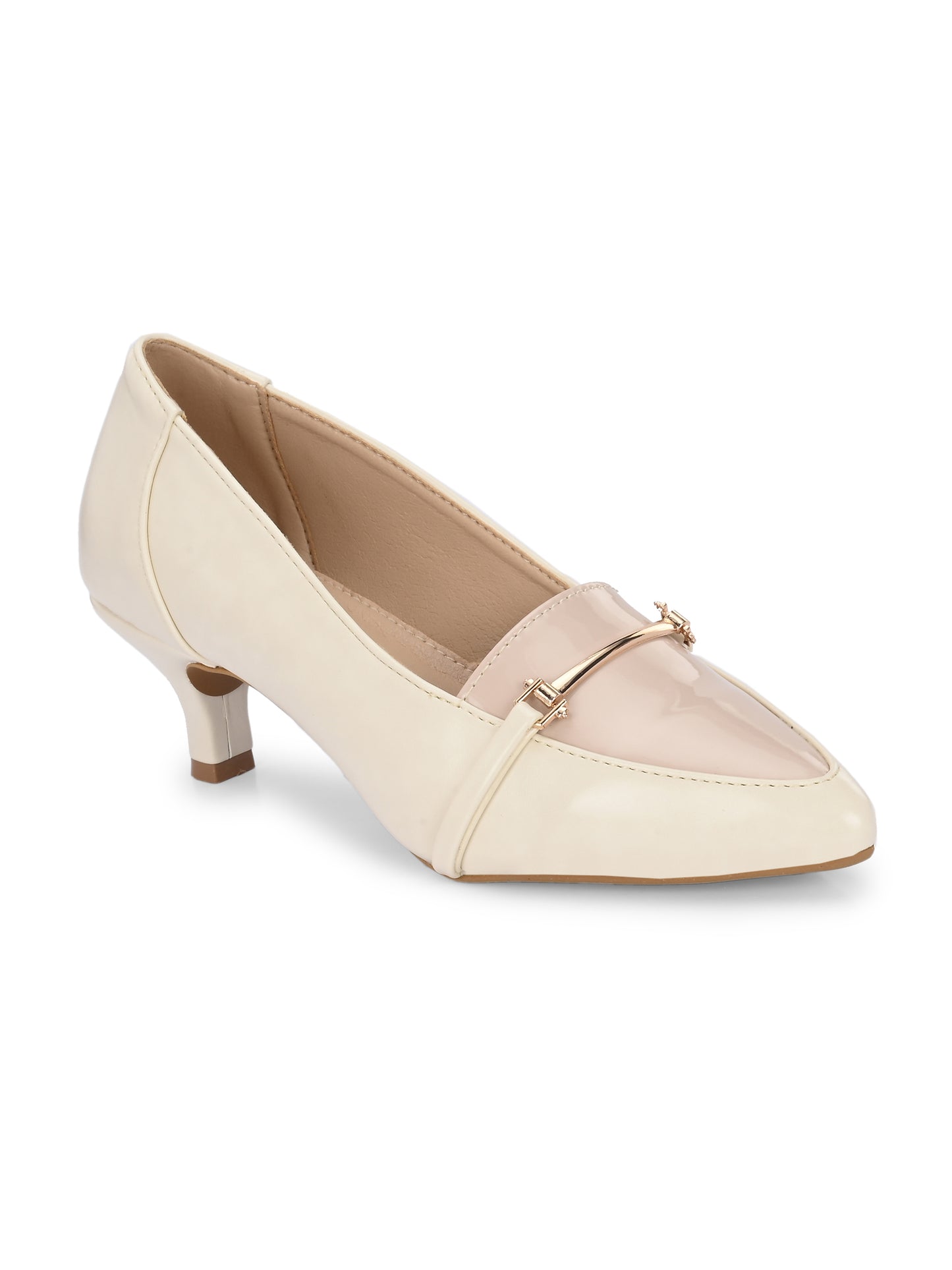 Women Off-White Block Pumps Heeled Sandals