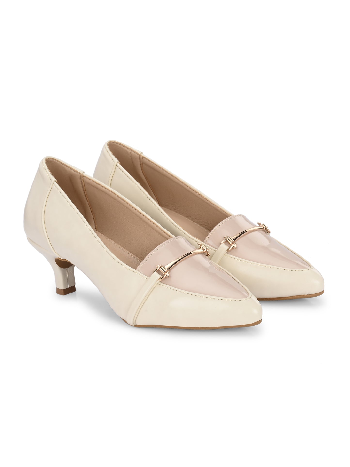 Women Off-White Block Pumps Heeled Sandals
