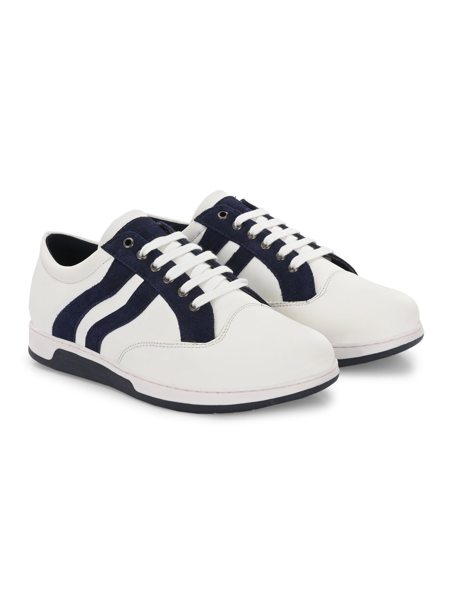 Men's White-Blue Sneakers Shoes