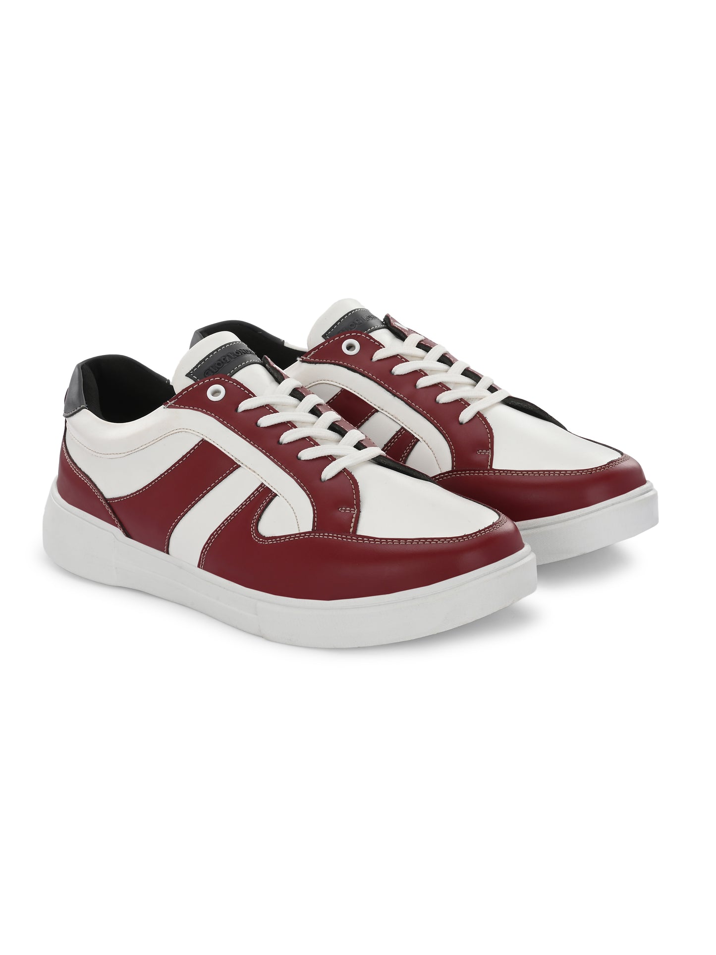 Men's Red & White Sneakers Casual Shoes