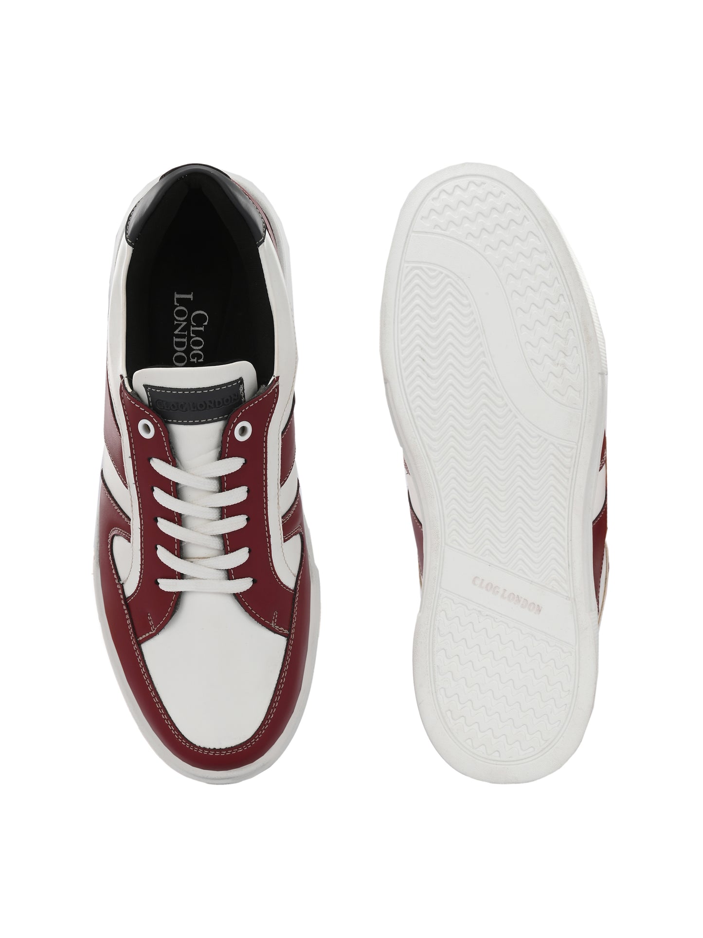Men's Red & White Sneakers Casual Shoes