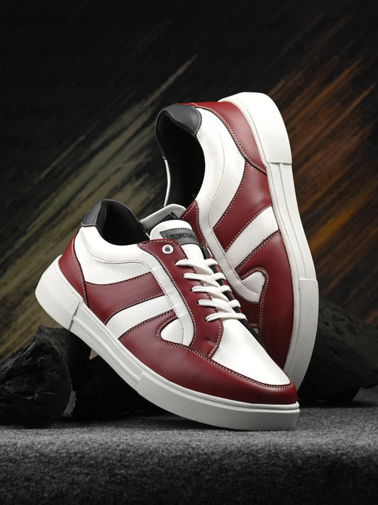 Men's Red & White Sneakers Casual Shoes