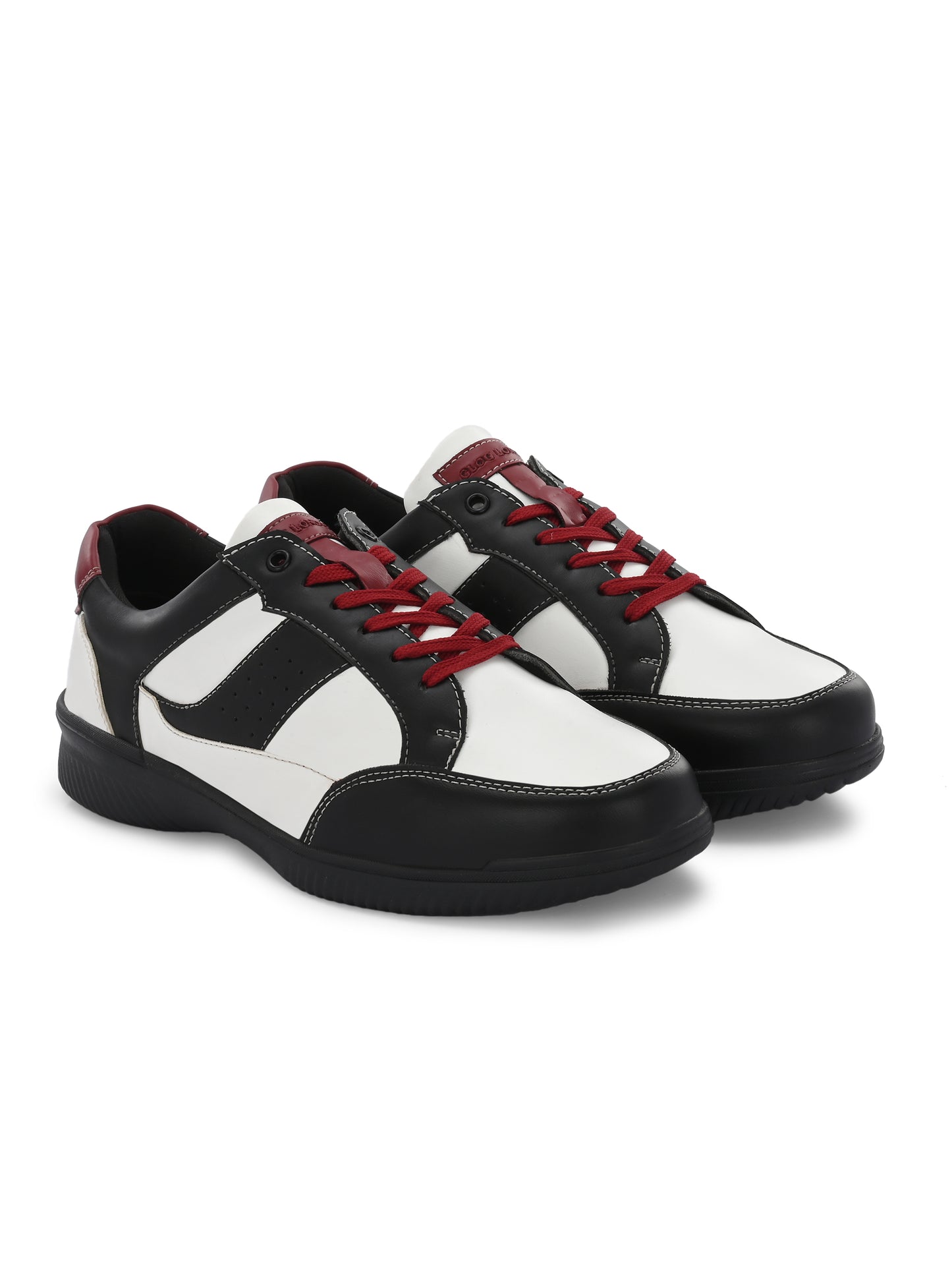 White-Black Sneakers Shoes for Men's