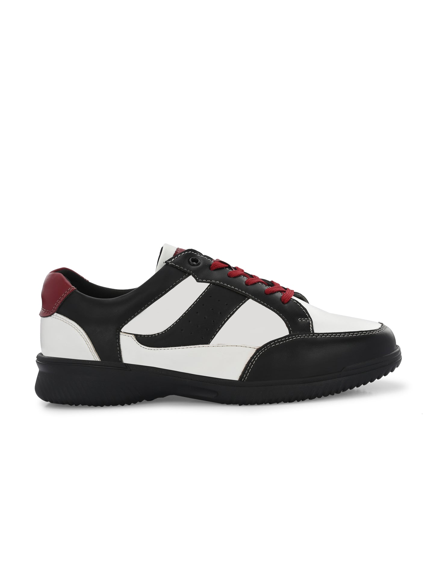 White-Black Sneakers Shoes for Men's