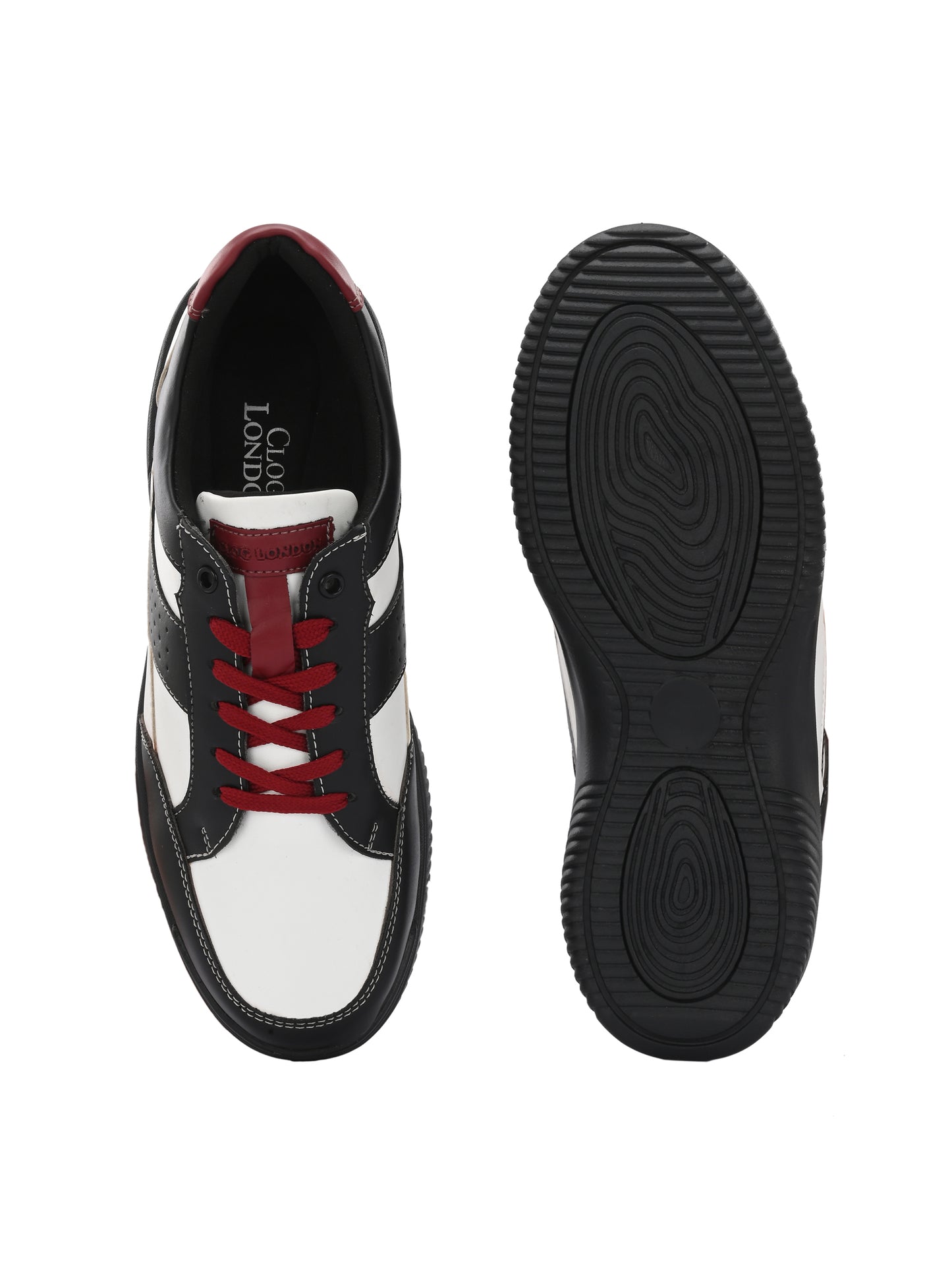 White-Black Sneakers Shoes for Men's