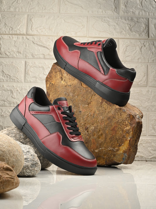 Men's Red-Black Sneakers Shoes