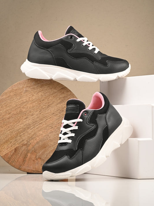 Women Black Casual Sneakers