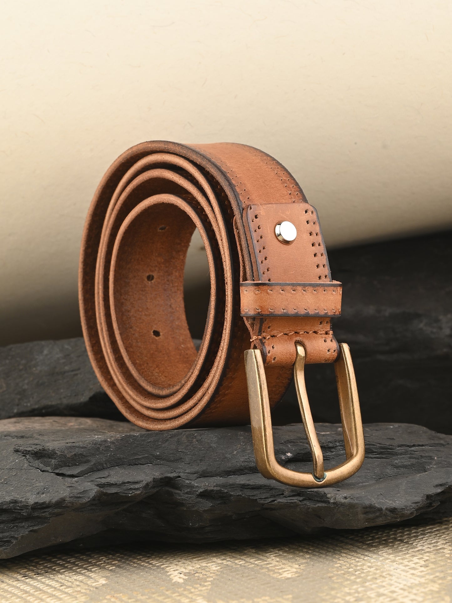 Tan & Black Leather Belts for Men's