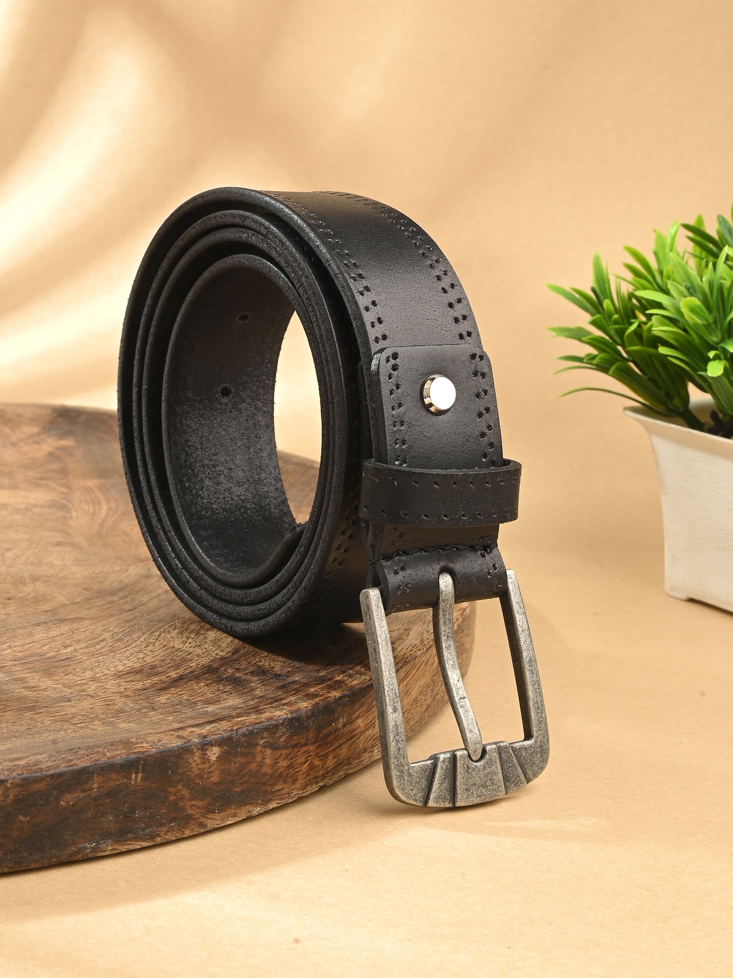 Tan & Black Leather Belts for Men's