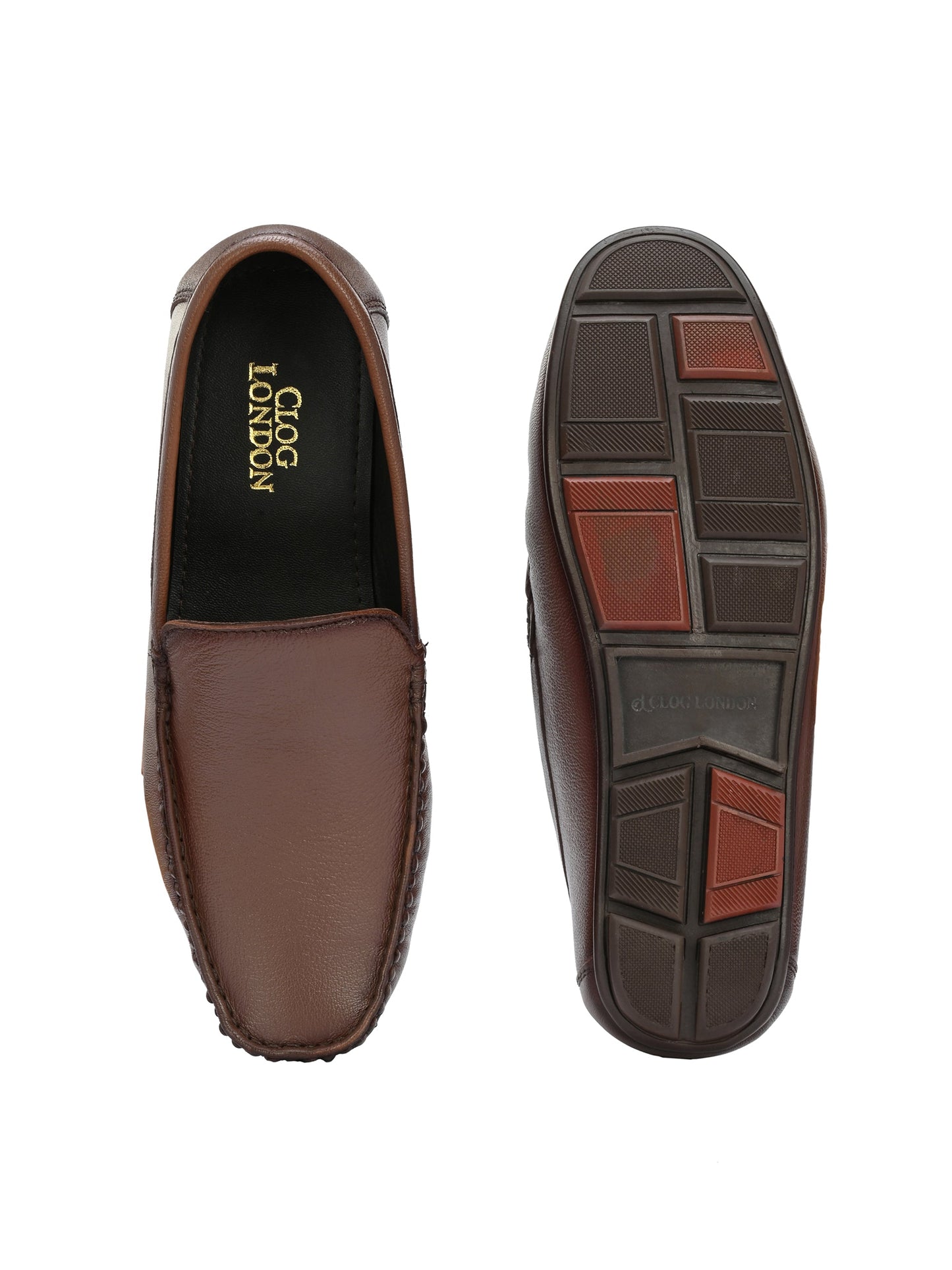 Men's Textured Leather Loafer Shoes