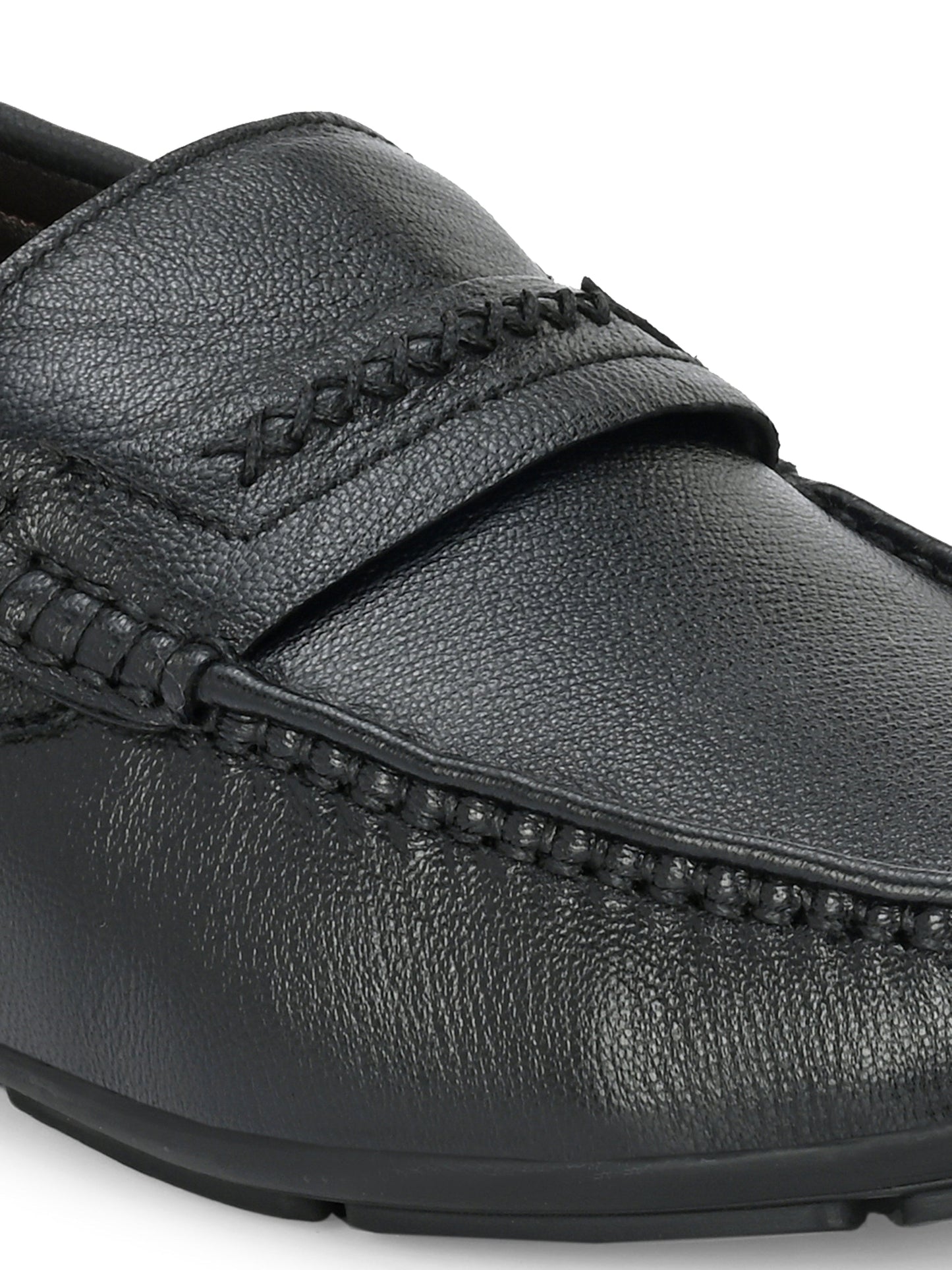 Men's Textured Leather Loafer Shoes