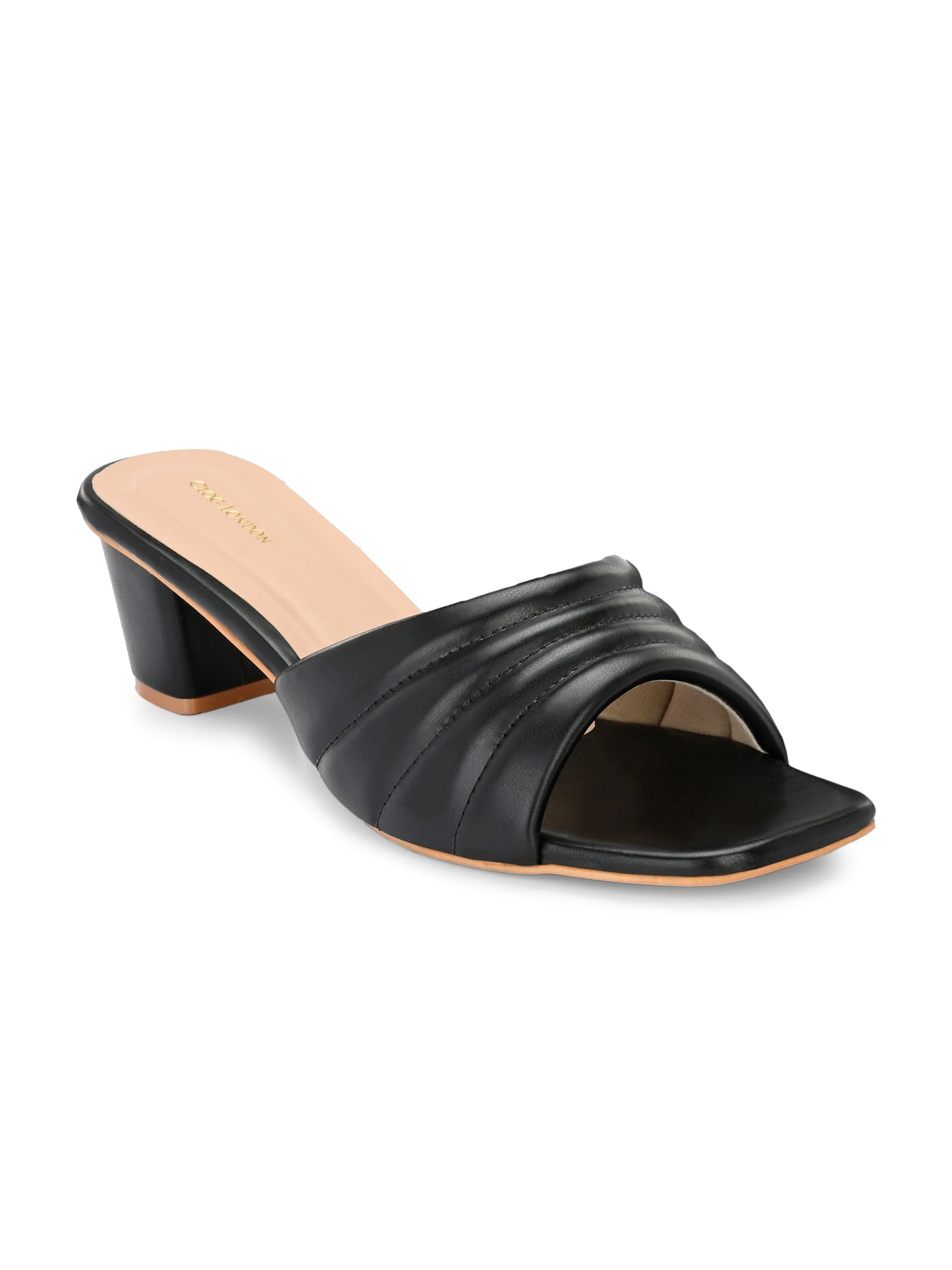 Women Green Double Strap Heel Sandals