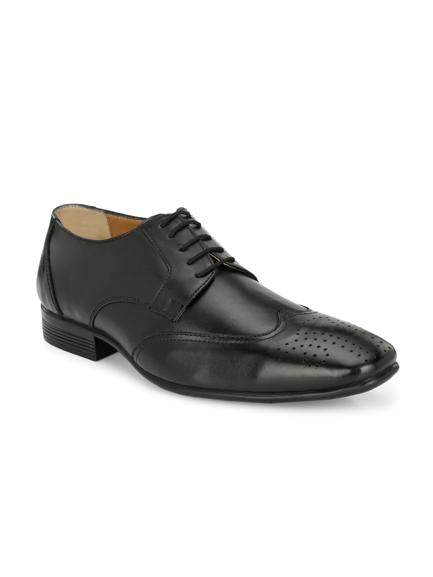 Men's Perforated Leather Formal Brogue Shoes