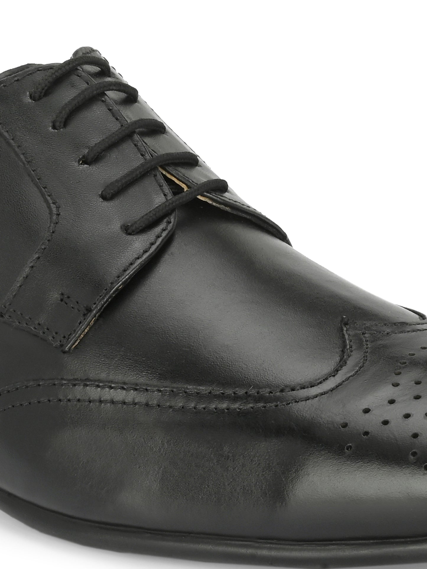 Men's Perforated Leather Formal Brogue Shoes