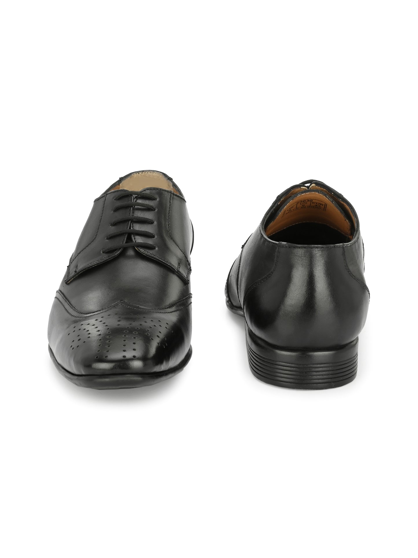 Men's Perforated Leather Formal Brogue Shoes