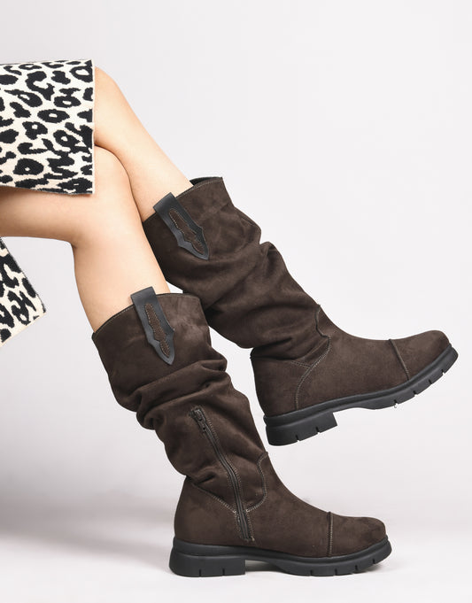 Women Brown Casual Boots