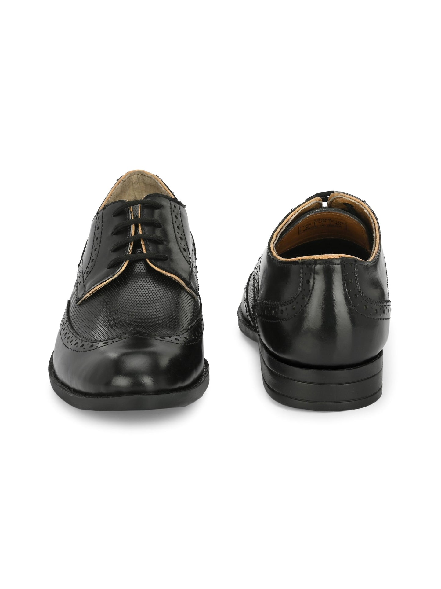 Men's Perforated Leather Formal Derby Shoes