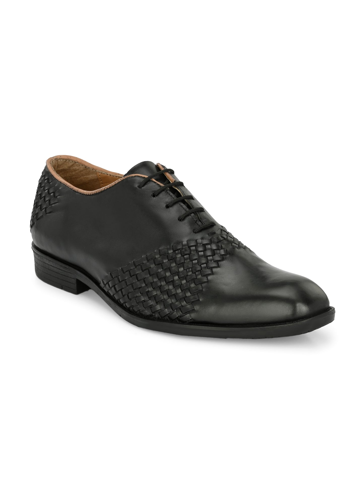 Men's Textured Leather Formal Derby Shoes