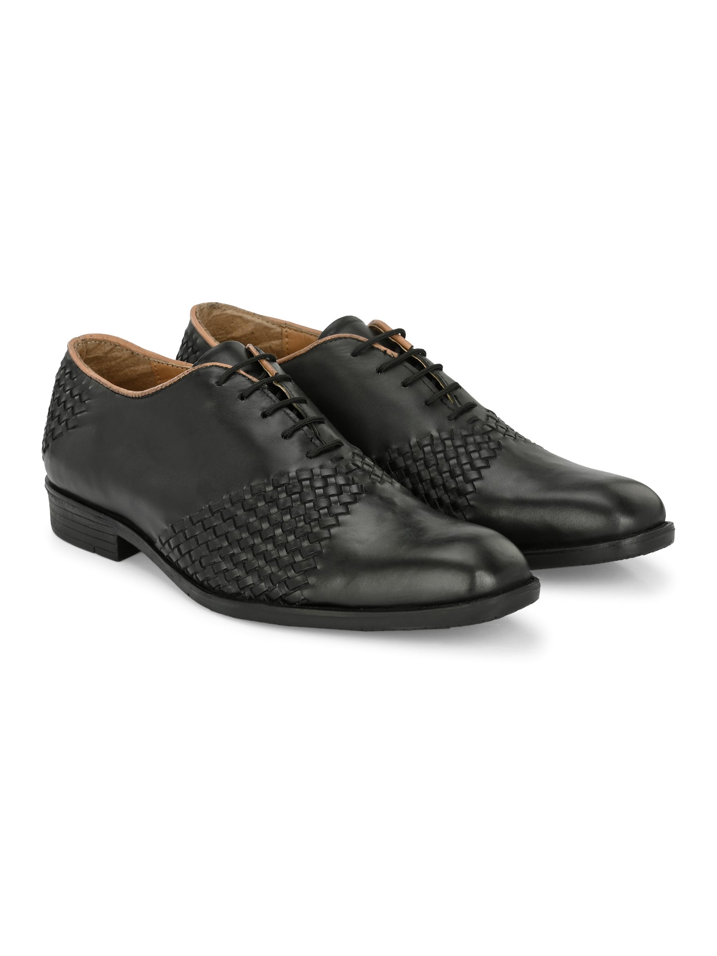 Men's Textured Leather Formal Derby Shoes