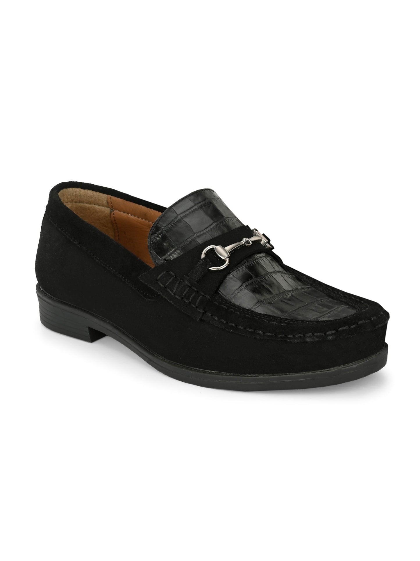 Men's Textured Leather Loafer Shoes