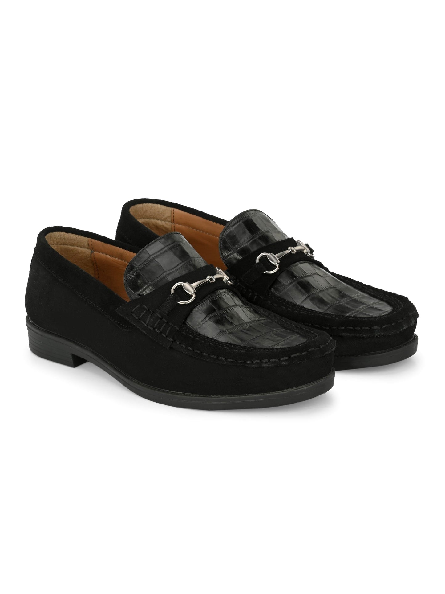 Men's Textured Leather Loafer Shoes