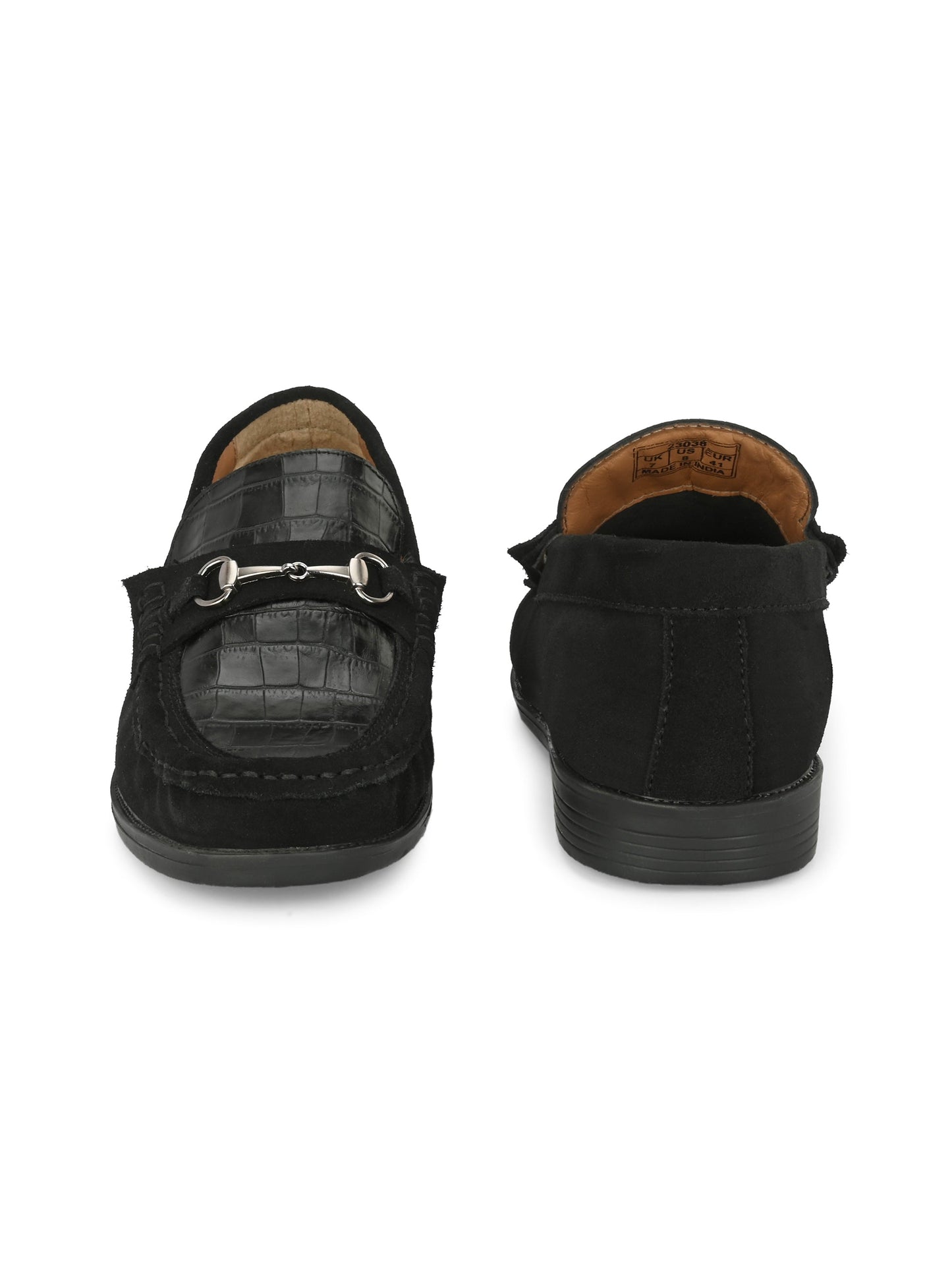 Men's Textured Leather Loafer Shoes