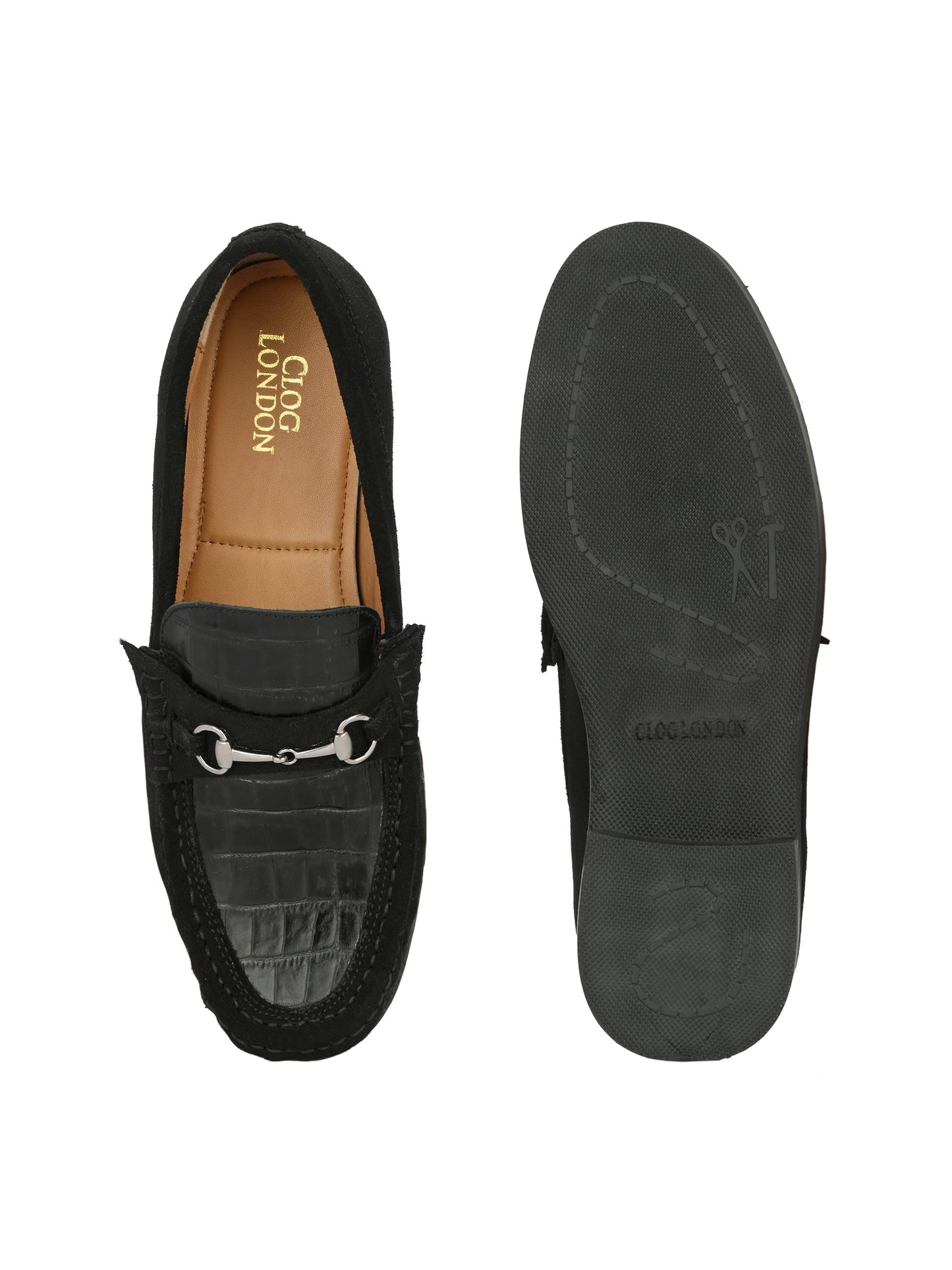 Men's Textured Leather Loafer Shoes