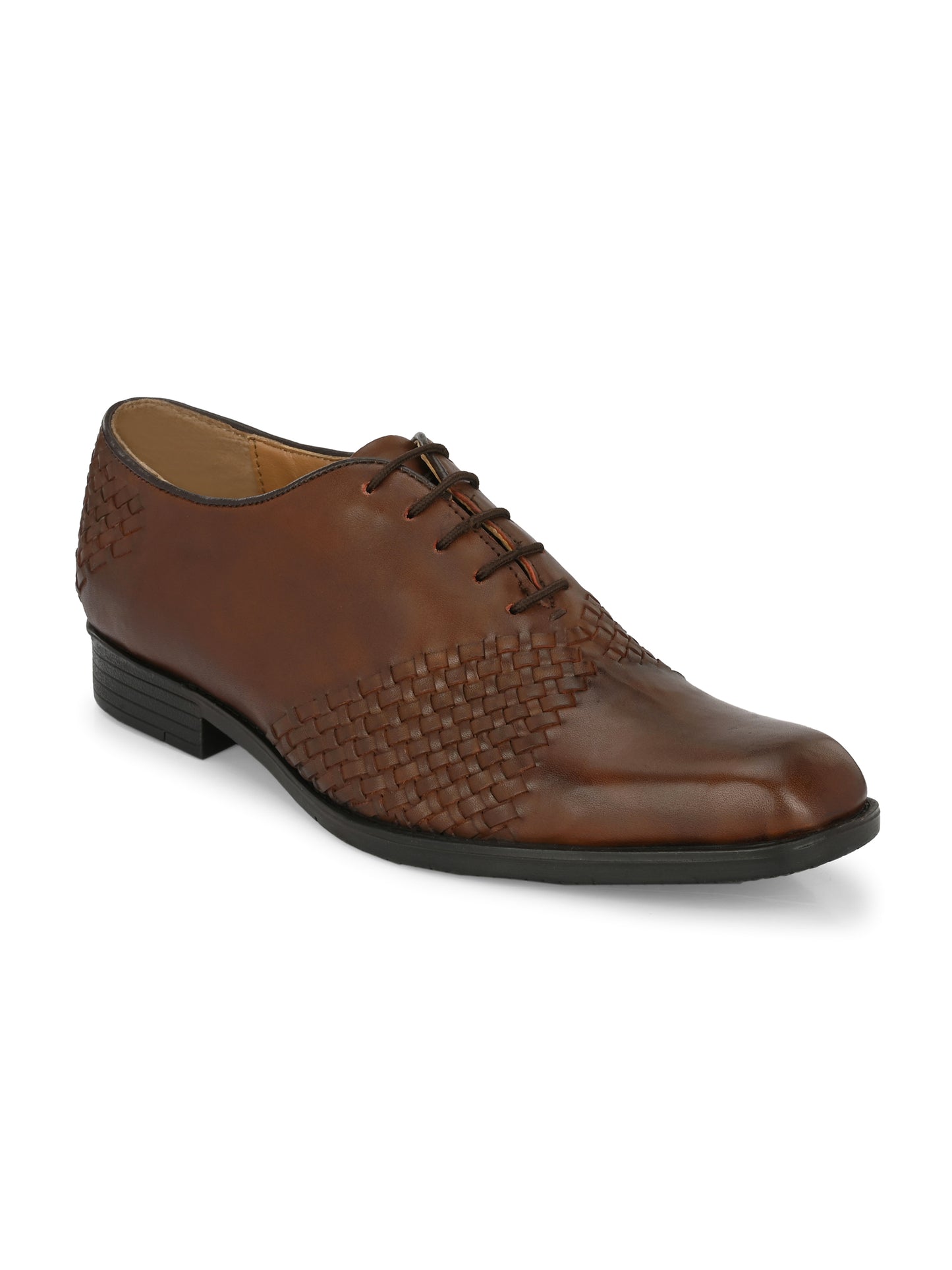 Men's Textured Leather Formal Derby Shoes