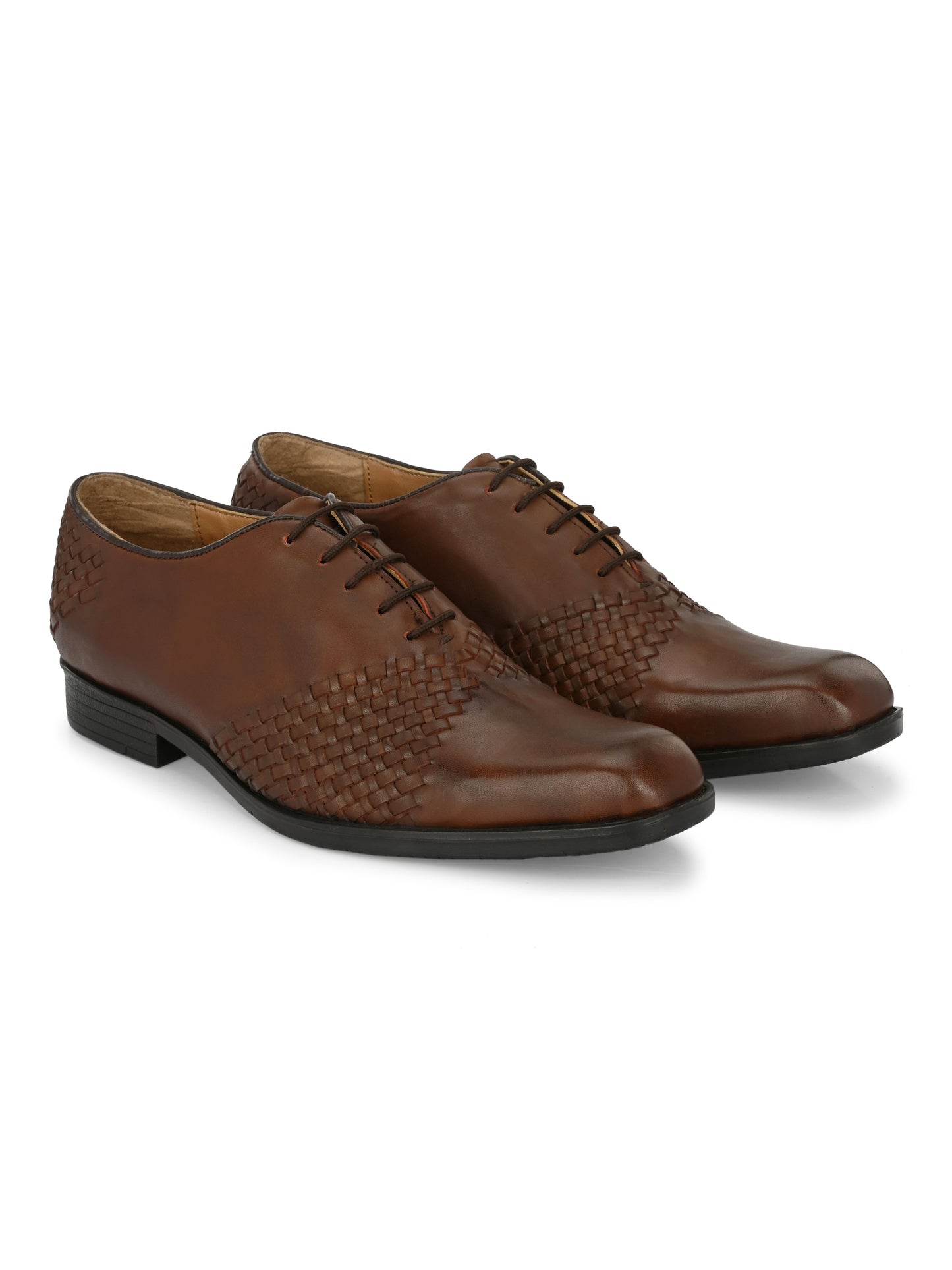Men's Textured Leather Formal Derby Shoes