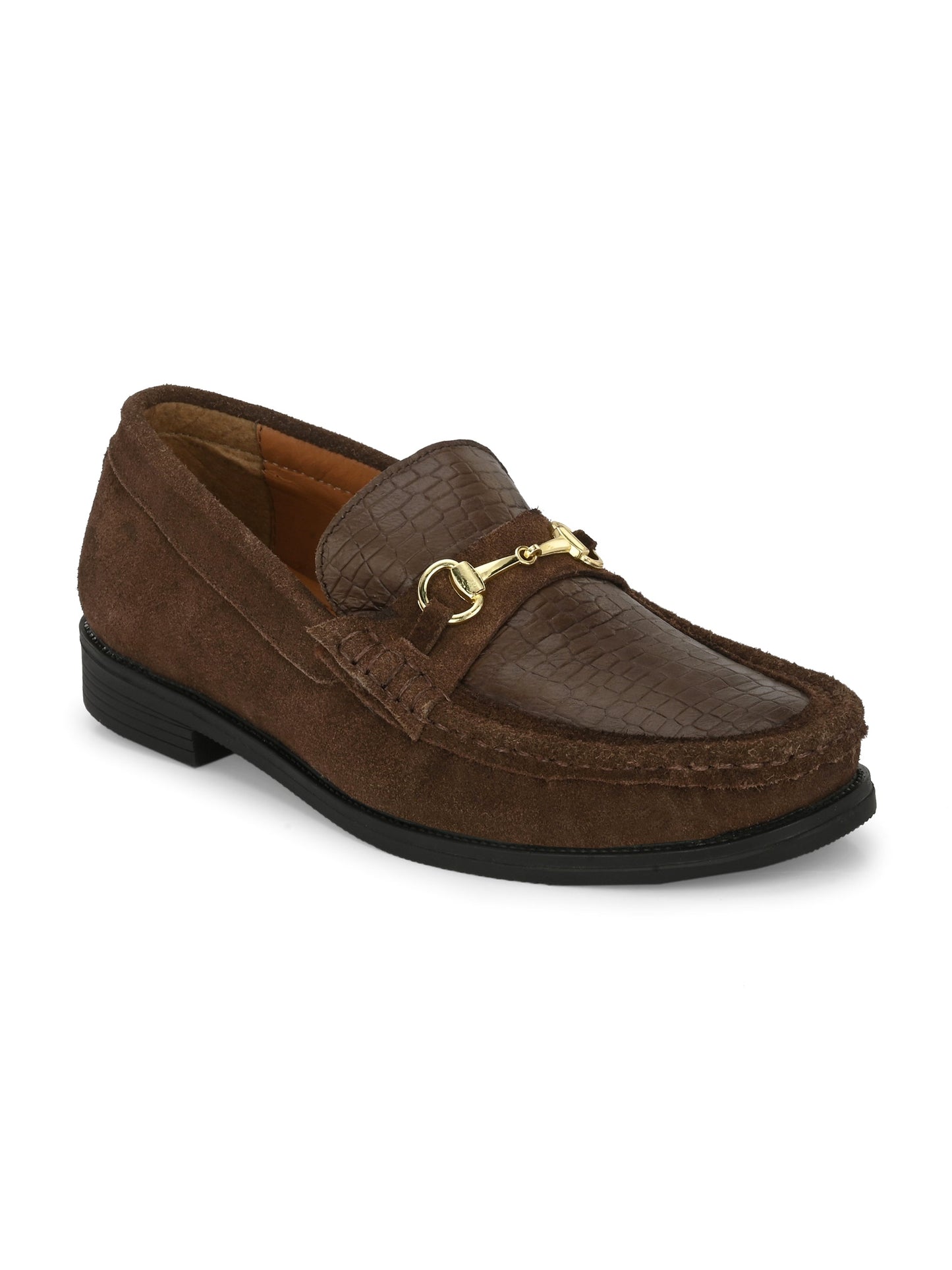 Men's Textured Leather Loafer Shoes