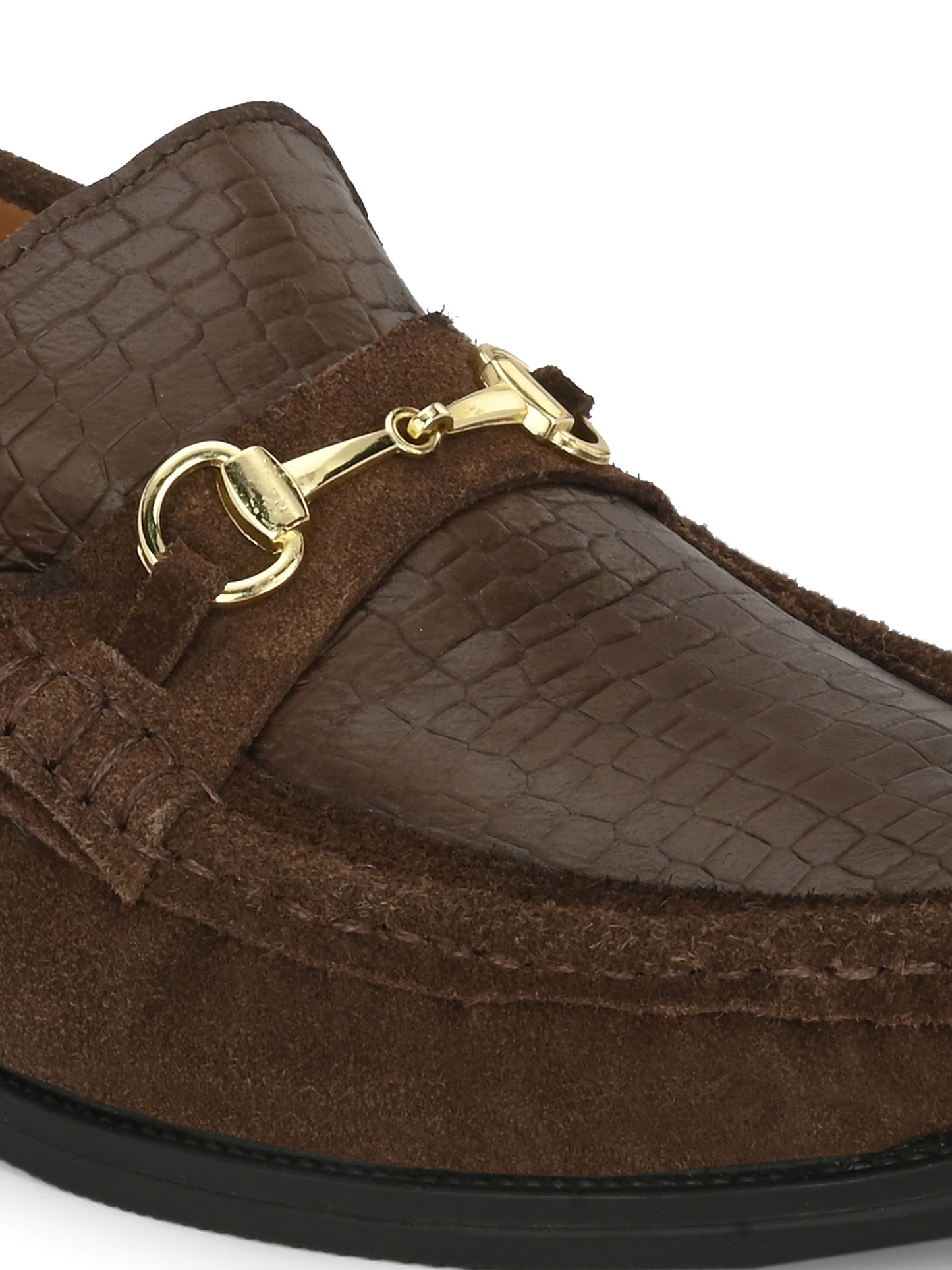 Men's Textured Leather Loafer Shoes