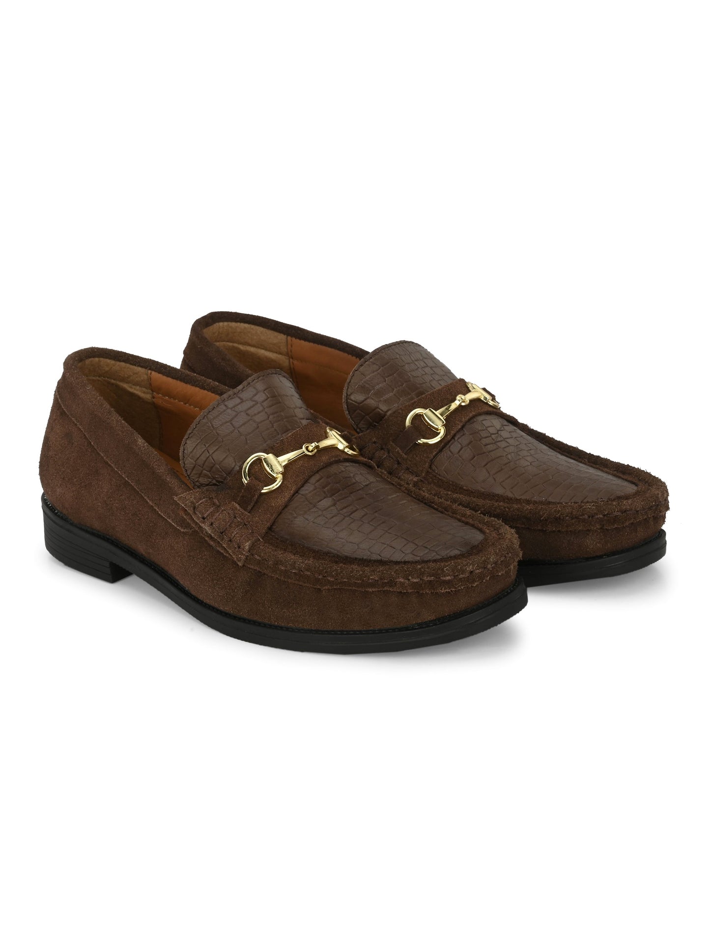 Men's Textured Leather Loafer Shoes