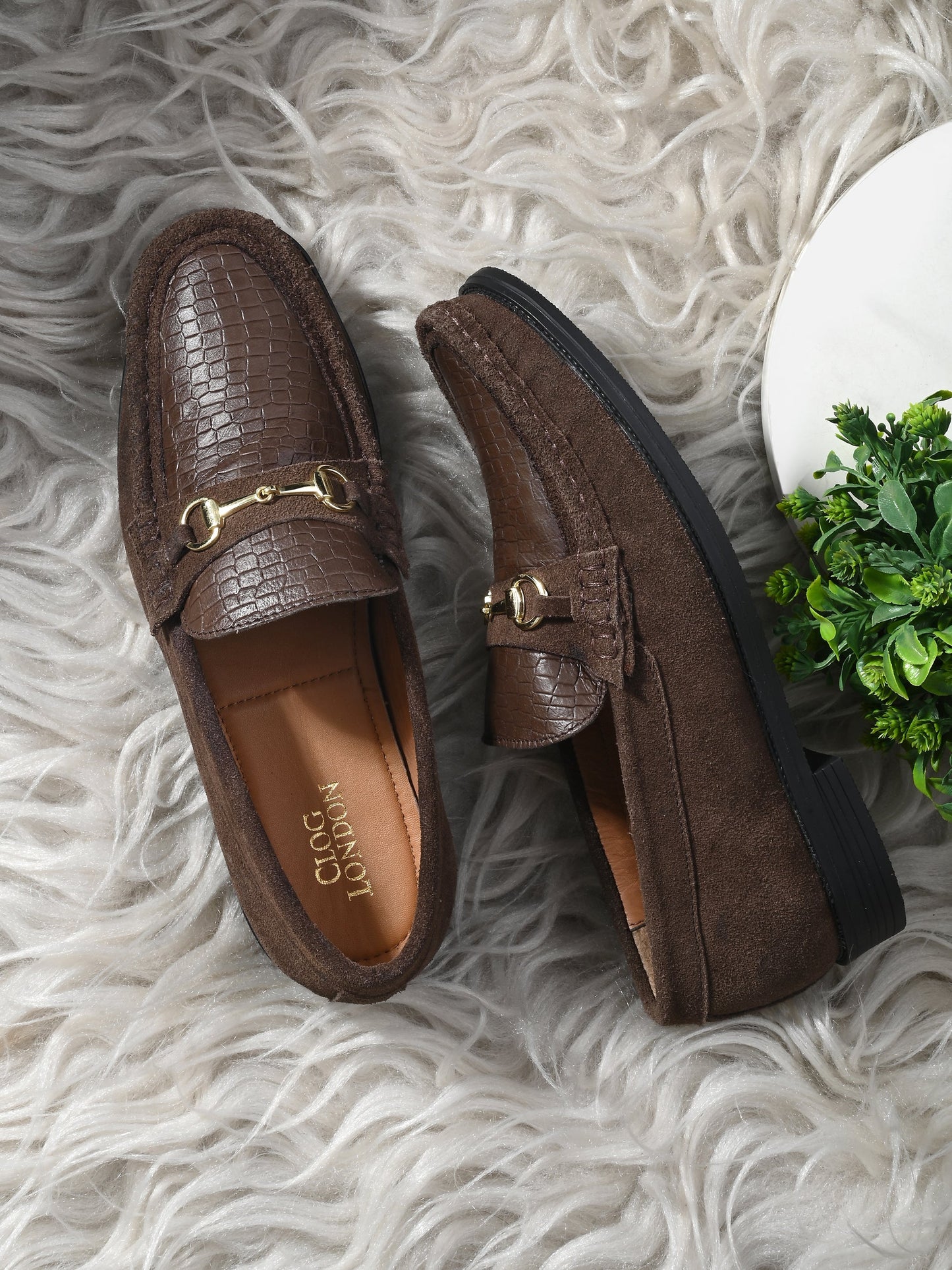 Men's Textured Leather Loafer Shoes