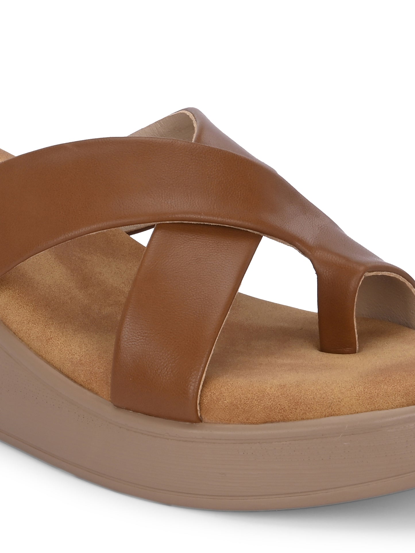 Women Brown Wedges Heeled Sandals