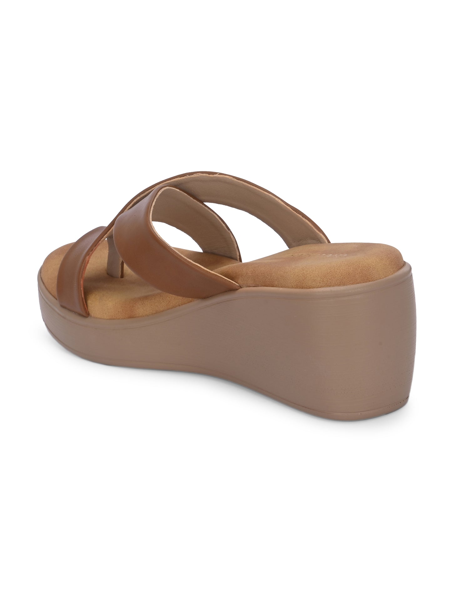 Women Brown Wedges Heeled Sandals