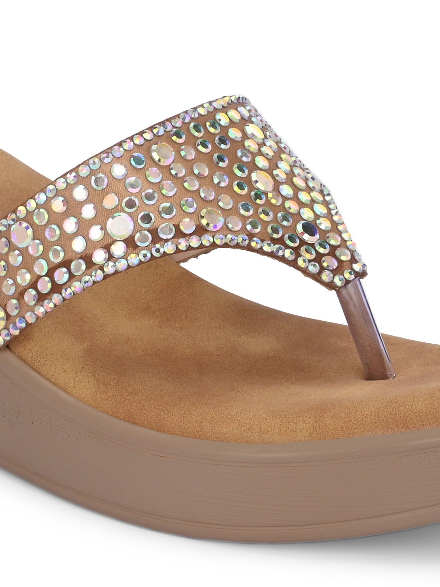 Women Tan Heeled Sandals