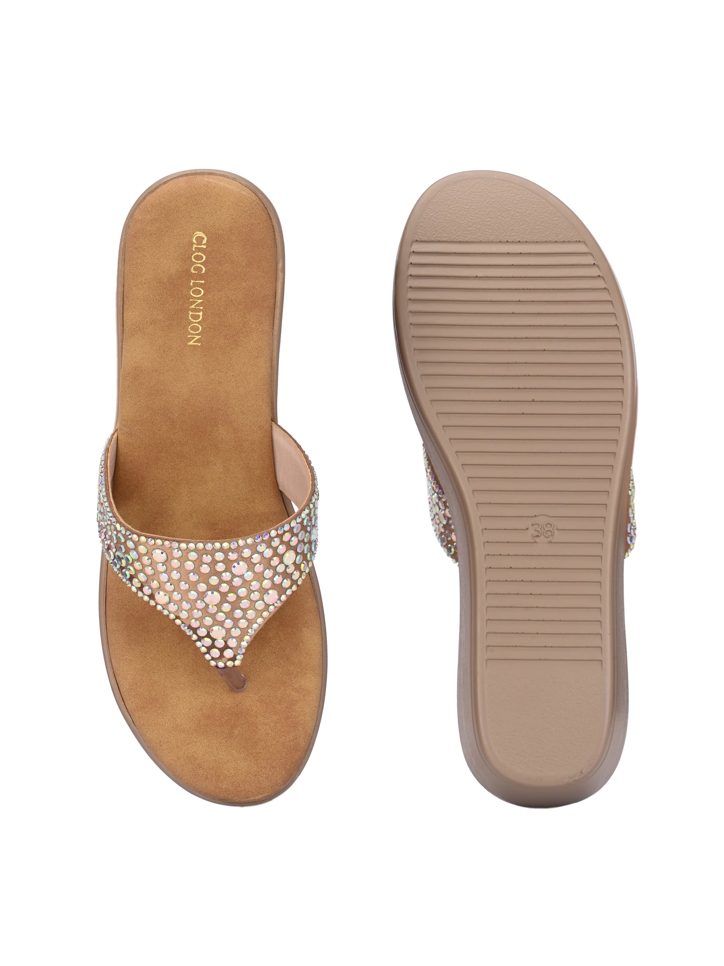 Women Tan Heeled Sandals