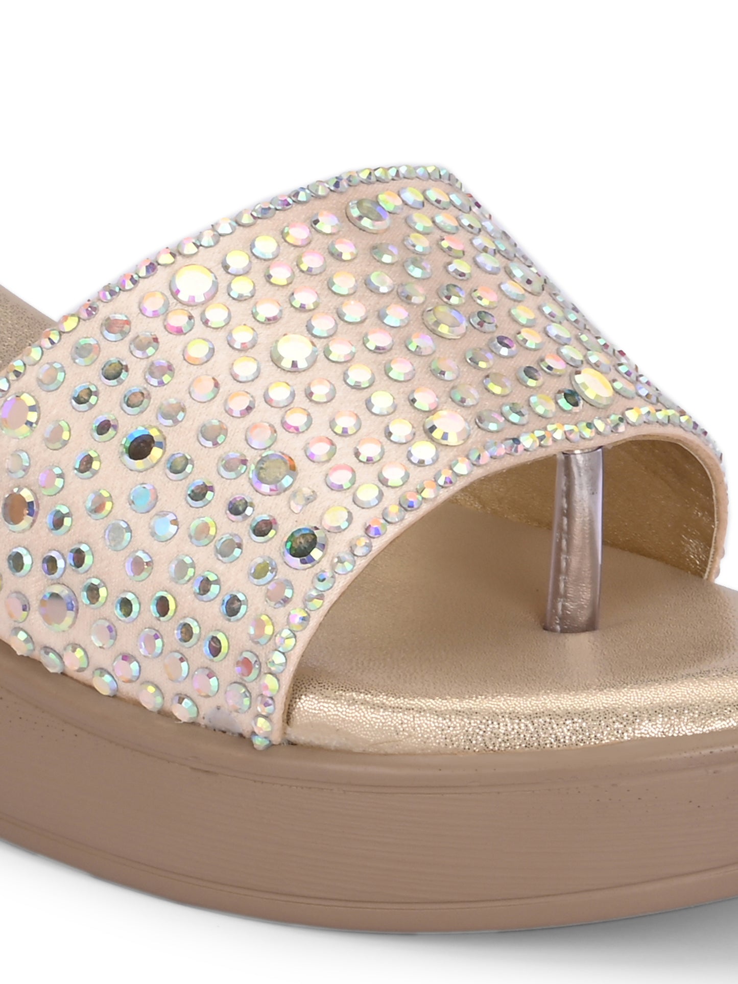 Women Gold Wedge Heels