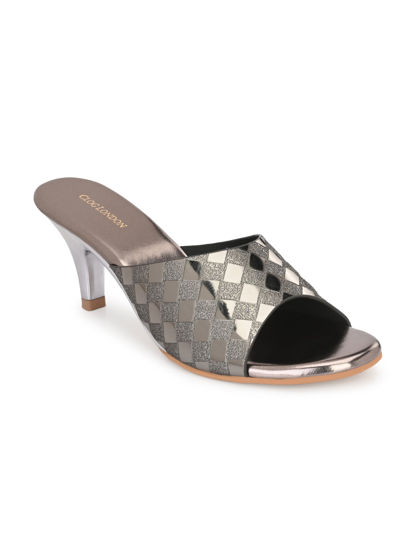 Women Grey Casual Heel Sandals