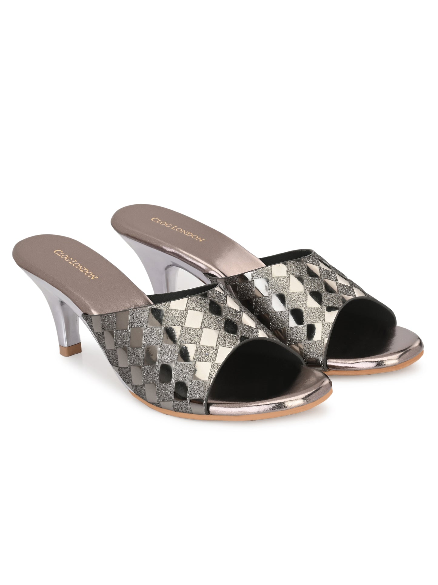 Women Grey Casual Heel Sandals