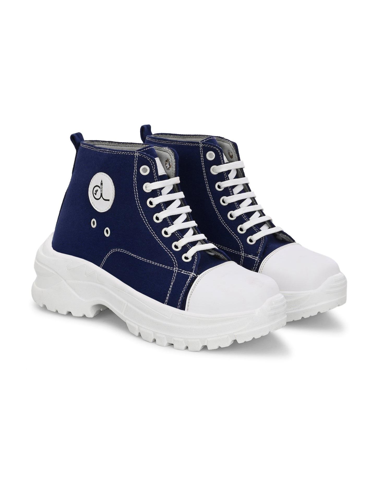 Women Blue & Black Casual Sneakers
