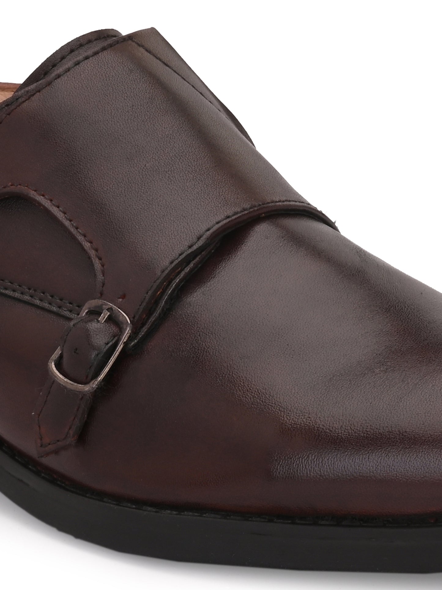 Men Leather Formal Monk Shoes