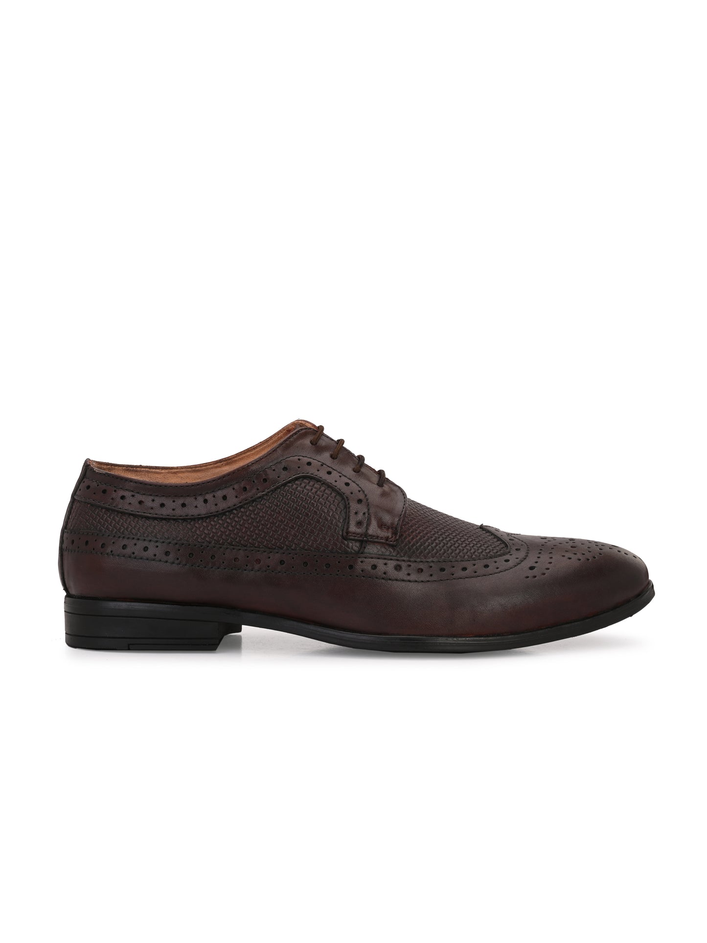 Men's Perforated Leather Formal Brogue Shoes
