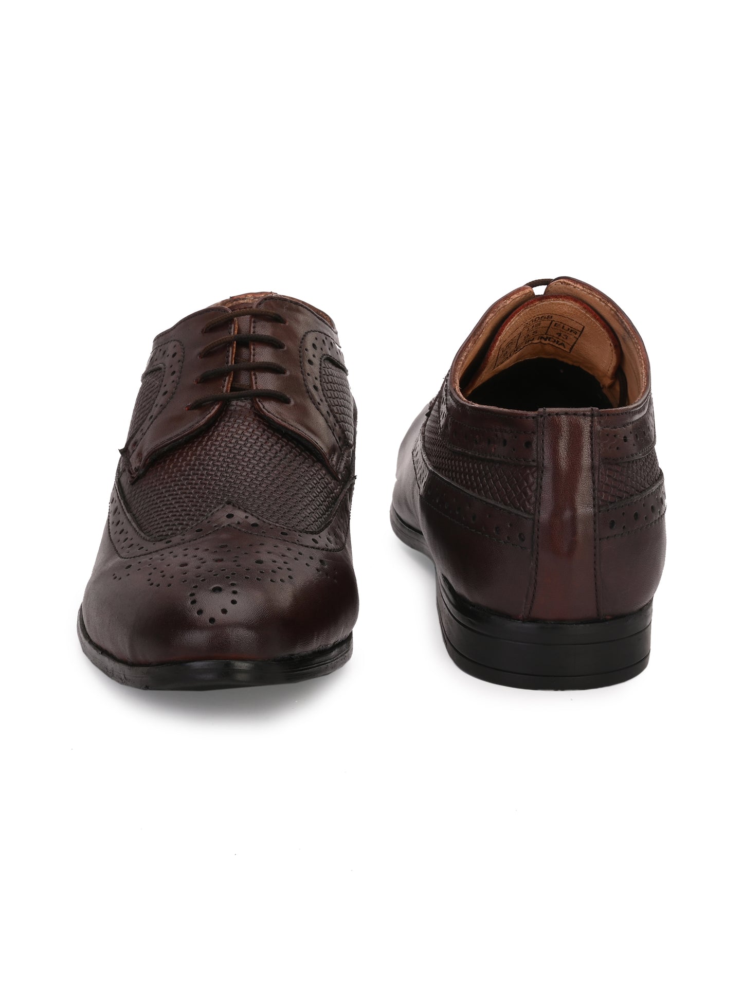 Men's Perforated Leather Formal Brogue Shoes