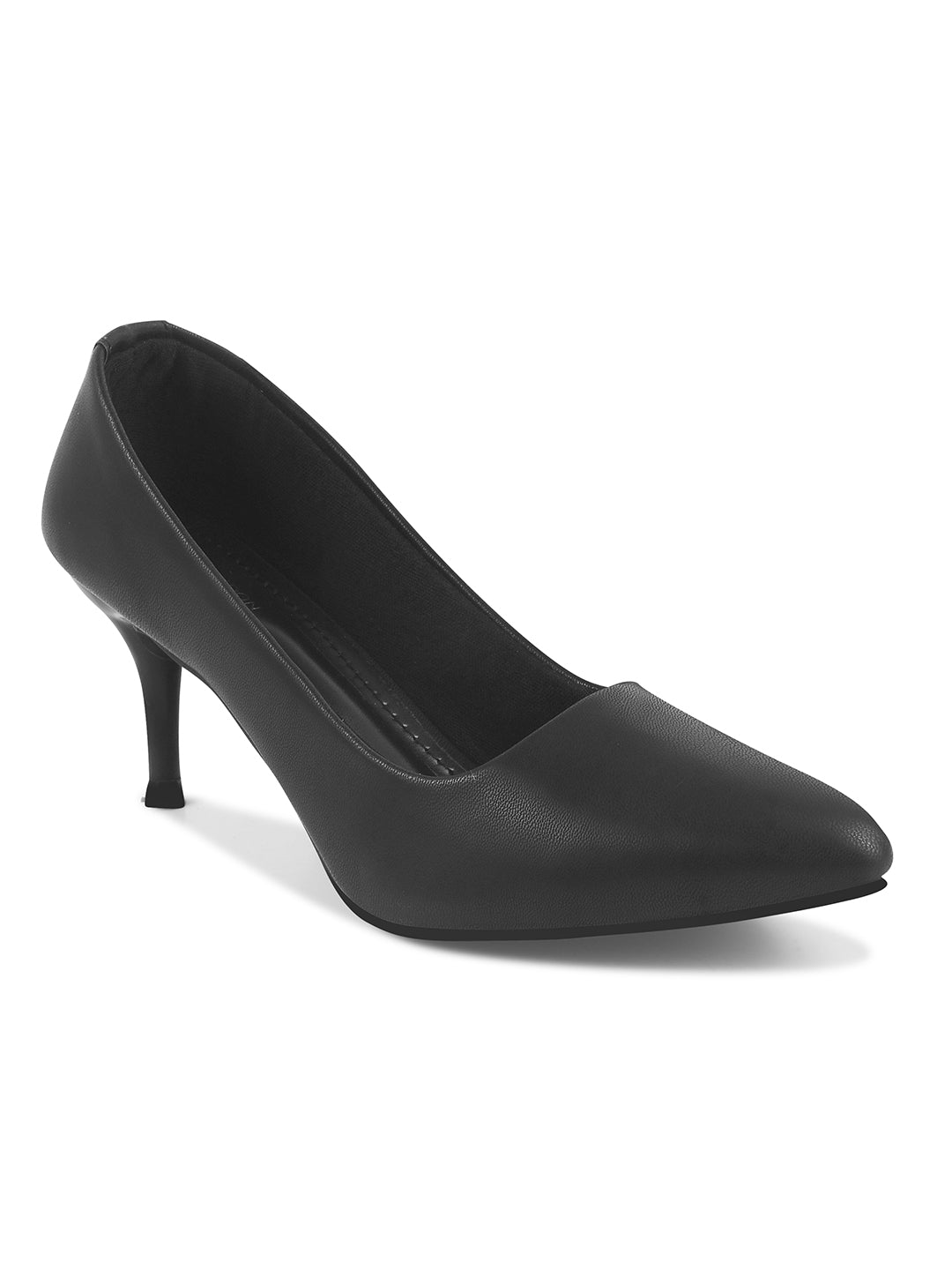 Women Pumps Black Peep Toe Heeled Sandals